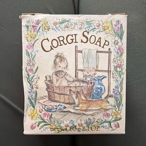Vintage Crabtree & Evelyn Corgi Dog French Milled Soap 2.1 oz 60g w/ Box NOS